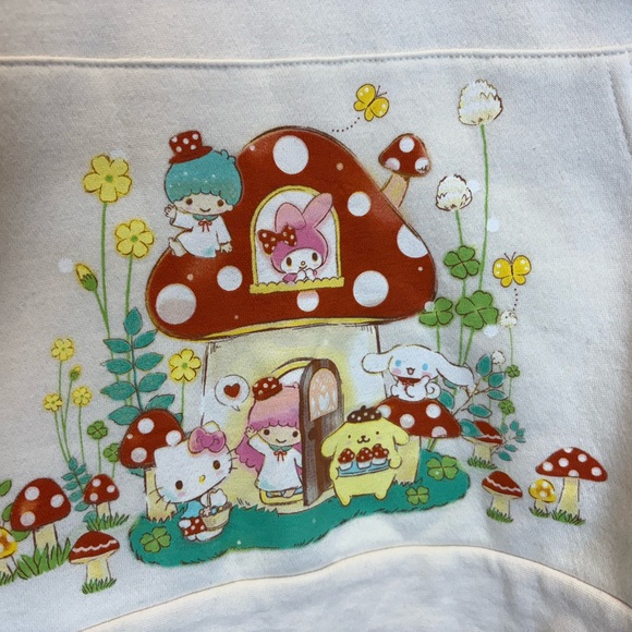 NWT | Box Lunch Exclusive | Hello Kitty and Friends |  White Cream Hoodie | XL 🍄 - Picture 10 of 14